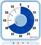 Secura 7.5 Inch Visual Timer, 60 Minute Visual Oversize Countdown Timer by Secura