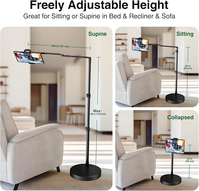 elitehood Adjustable Tablet Floor Stand - Image 3