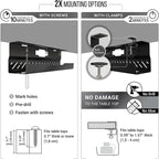 Under Desk Cable Management Tray no Drill – Wire Management - Image 3