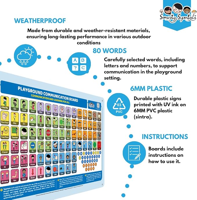 Outdoor Rated Plastic School Playground Communication Board - Image 4