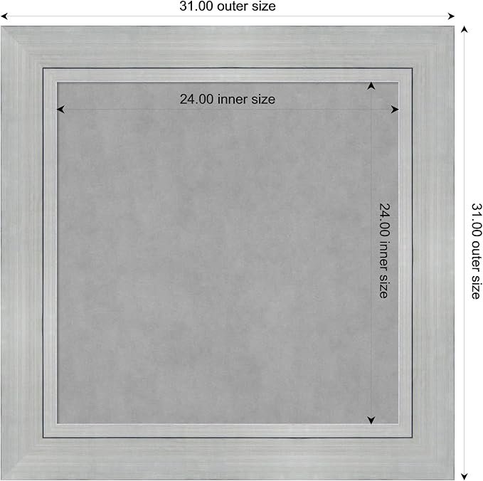 Amanti Art Silver Framed Magnetic Board 31x31 Medium Vision Board - Image 3