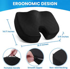 TushGuard Office/ Car Seat Cushion, Non-Slip Sciatica & Back Coccyx Tailbone - Image 2