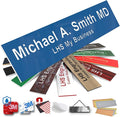 Engraved Name Plates for Door Sign Personalized Blue Plastic Plaque by LHS+My+Business