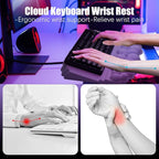 Ergonomic Wrist Rest for Keyboard and Mouse, Soft Memory Foam Cloud Keyboard - Image 2