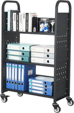 VEVOR Rolling Library Book Cart, 330 lbs Capacity, 30.3 x 15 x 48.0-Inch - Image 9
