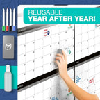 Large Dry Erase Calendar for Wall, Reusable - Image 5