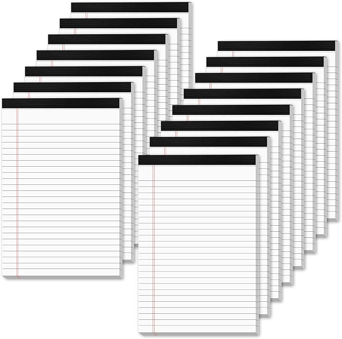 White Legal Pads 5x8 Small Note Pads 5x8 College Ruled Paper Tablets 15 Pack by Aidunmis