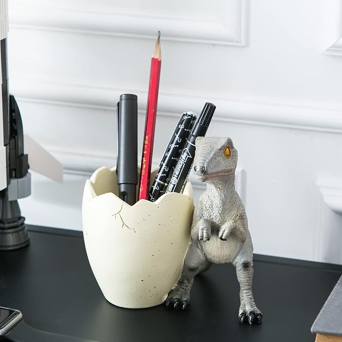 Banllis Cute Pencil Holder Funny Dinosaur Desk Accessories, Pen Organizer - Image 2