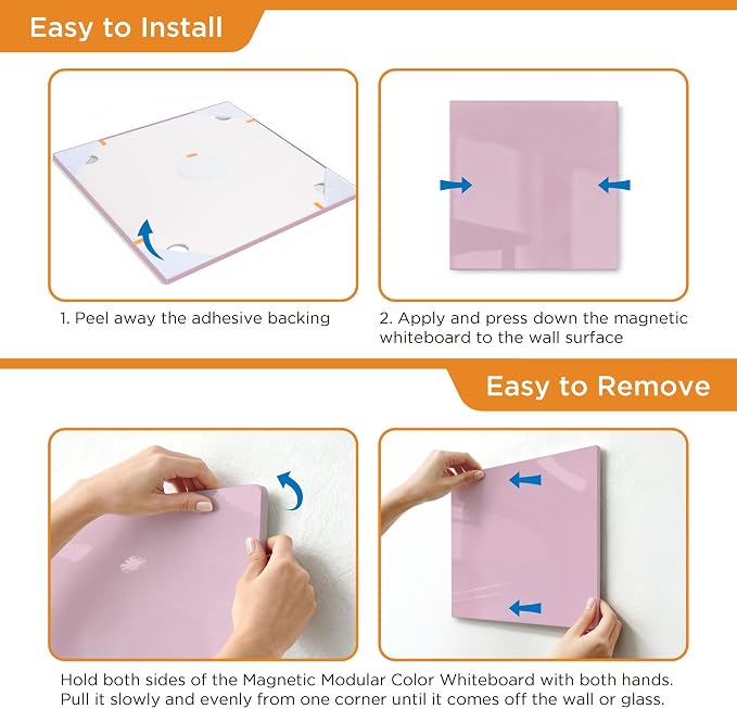 Comix Magnetic Dry Erase Board, 6 Pack, 11.8 x 11.8 Inches, Modular Whiteboard - Image 4