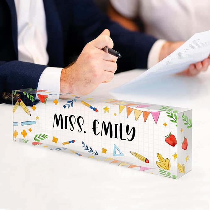 Teacher Office Desk Name Plate Personalized, Custom Name Plates - Image 3