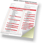 Annual Vehicle Inspection Report Form 25-pk 3-Ply Carbonless, 8.5" x 11.75" + - Image 2