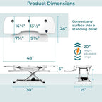 VERSADESK® PowerPro™ 48 Inch Extra Wide Standing Desk Converter, PowerPro™ - Image 4