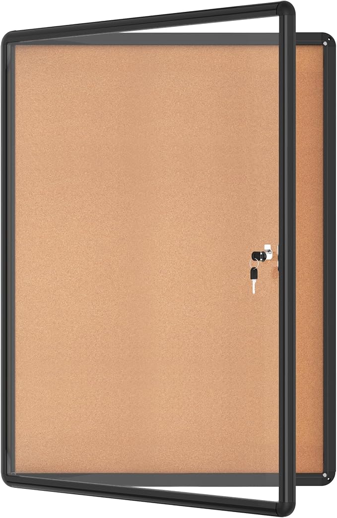 Mifuro 38"x28" Enclosed Bulletin Board, Lockable Weather-Resistant Aluminum by MifuroOfficeProduct