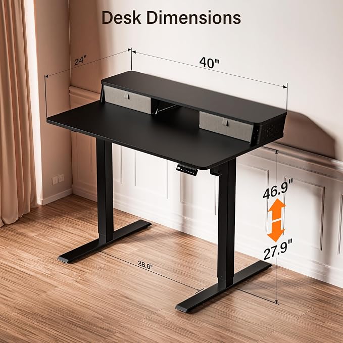 Kingant 40 x 24 Inch Electric Standing Desk - Image 3