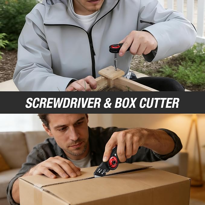WORKPRO Folding Utility Knife, 2-in-1 Multitool Knife - Image 6