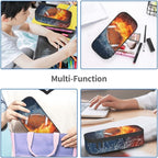 SNAPMADE Boys Pencil Box with Football Pattern, Cool Sports Pencil Case Large - Image 8