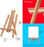 MEEDEN 12 Inch Small Tabletop Easel: 12 Pack Beech Wood Easel - Image 2