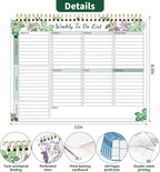 104 Pgs Weekly To Do List Notepad, 52 Duplex-Printed Undated Sheets 100 - Image 3