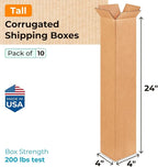 Tall Moving & Shipping Boxes 4x4x24 inches - Image 2