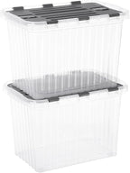 Superio Storage Bins with Lids, Stackable Totes, BPA Free, Odor Free, Organizer by Superio