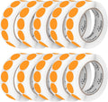 Perco Fluorescent Orange 1-Inch Perforated Circle Dot Sticker Labels—10 Rolls by Perco