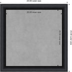Amanti Art Black Framed Magnetic Board 23x23 Medium Vision Board - Image 3