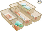WOWBOX 6 Pack Clear Drawer Organizer Set, Acrylic Drawer Storage Trays by WOWBOX