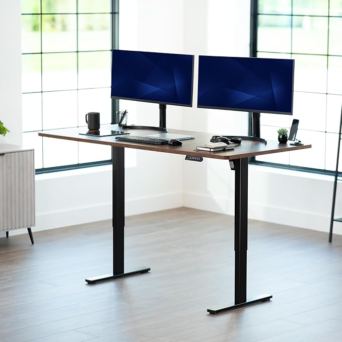 VIVO Electric 71 x 36 in Rustic Standing Desk, Memory Height Adjustment - Image 2