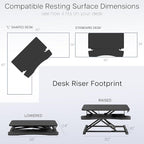 VIVO 36 inch Desk Converter, K Series, Height Adjustable Sit to Stand Riser - Image 6
