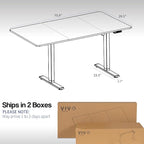 VIVO Electric 71 x 30 in Rustic Standing Desk, Memory Height Adjustment - Image 3