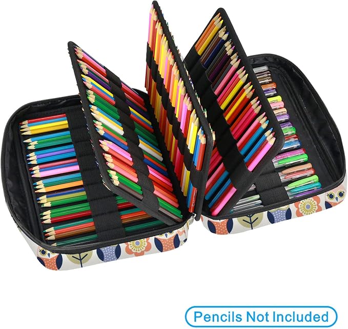 YOUSHARES Colored Pencil Case 220 Slots Pen Case Organizer - Image 3