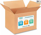 Medium Shipping & Moving Boxes 16"L x 12"W x 12"H by IDLPackaging