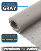 Leather Desk Pad Protector, Large Mouse pad, Office Desk mat, Laptop Mat - Image 2