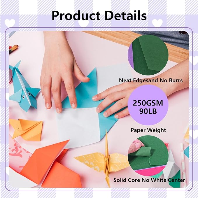 15 Sheets Sage Green Cardstock 12"x12", 250gsm/90lb Heavyweight Cover Cardstock - Image 3