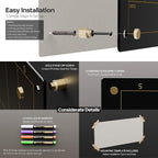 Black Glass Golden Weekly Dry Erase Calendar Whiteboard - Image 5