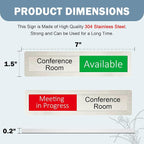 Available or Meeting in Progress Privacy Sign, Vacant Occupied Sign - Image 5