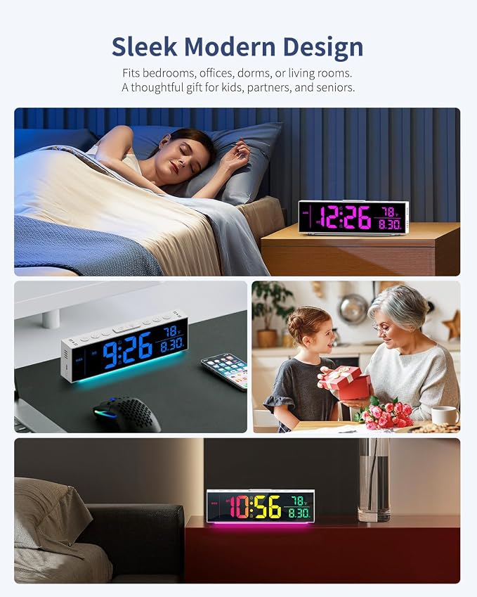 Digital Clock, Alarm Clock for Bedroom, Digital Wall Clocks for Classroom - Image 7
