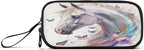 BOENLE White Horse Butterflies Pencil Case Box Boys Girls Large Pencil Pouch - Image 8