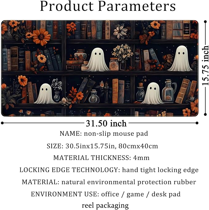 LuckyCow Cute Vintage Gothic Desk Mat Kawaii Dark Academia Desk Pad Medieval - Image 6