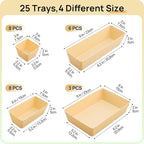 Vtopmart 25 PCS Plastic Drawer Organizers Set, 4-Size Versatile Bathroom and - Image 2