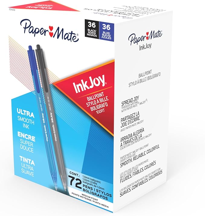 Paper Mate InkJoy 100RT Ballpoint Pens, Medium Point, Note-Taking - Image 2