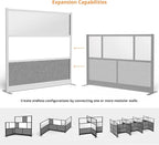 Stand Up Desk Store Workflow Modular Wall | 70'' x 70'' Wall | Expandable - Image 3