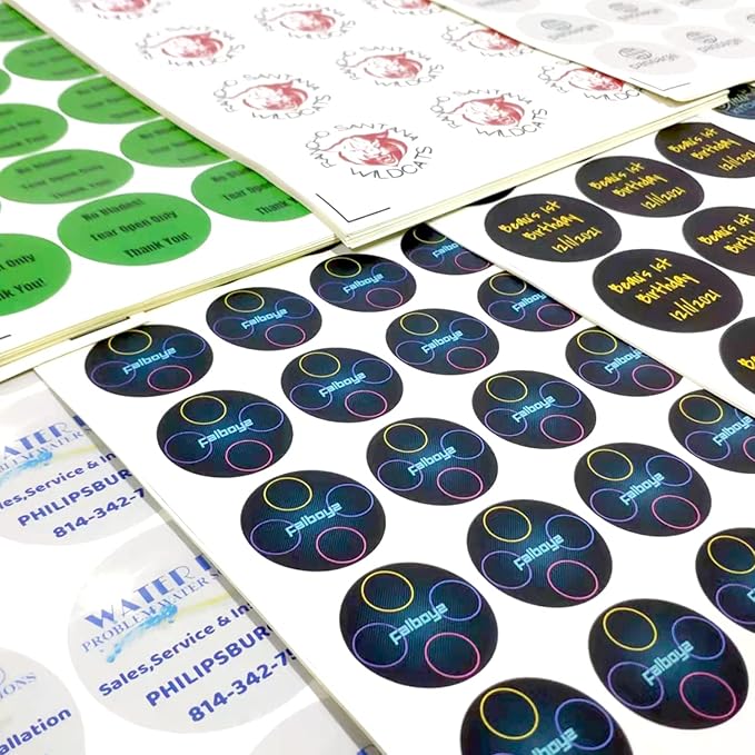 Custom 100-500 Stickers with Any Image Logo and Text. Business Logo Thank You - Image 2