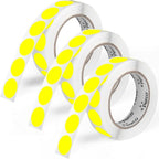 Perco Fluorescent Yellow 1-Inch Round Circle Dot Sticker Labels by Perco