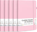 feela 5 Pack Notebooks Journals Bulk, Hardcover Notebook Classic Ruled Lined by feela
