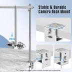 Overhead Camera Mount Rig, Adjustable Aluminum Tabletop Platform - Image 5