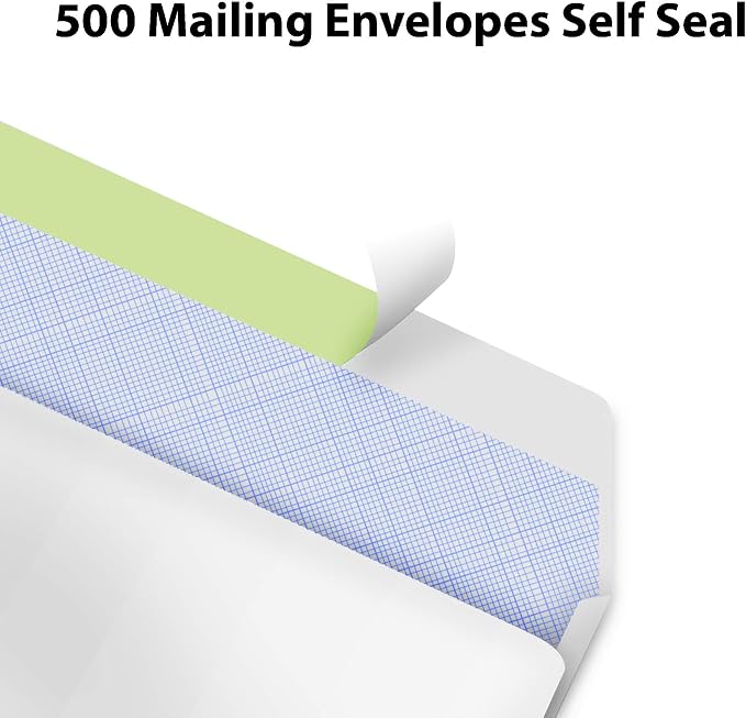 #10 Envelopes Letter Size Self Seal | 500 Business Mailing Security Peel and - Image 2