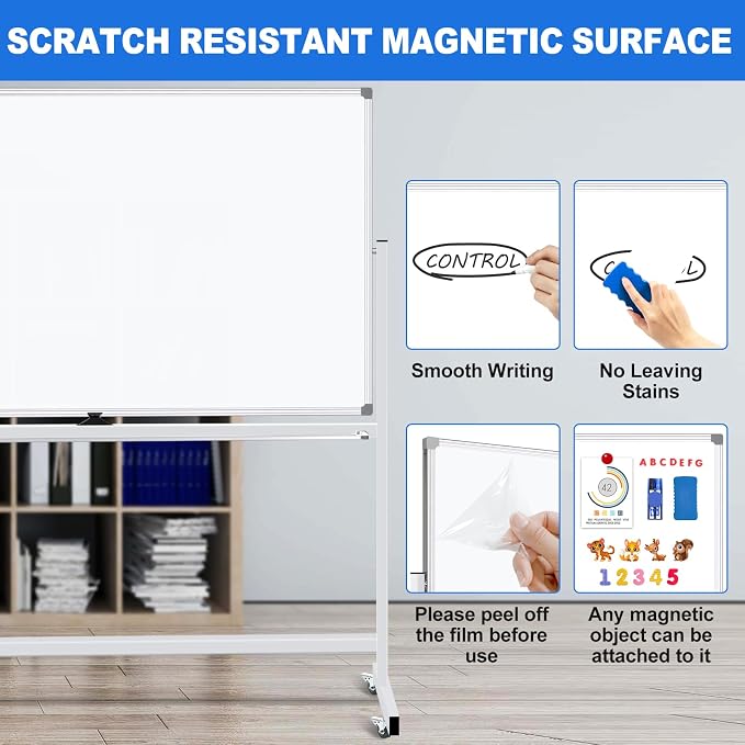 Max-officoo Magnetic White Board Dry Erase Whiteboard - Image 3