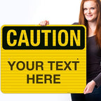 Custom Caution Sign, OSHA Sign, 24x30 Inches, 3M EGP Reflective .080 Aluminum - Image 2