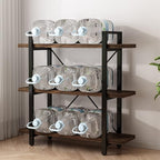 3 Tier Bookshelf Modern Rustic Open Bookshelf Office Solid Wood Bookcase and - Image 3